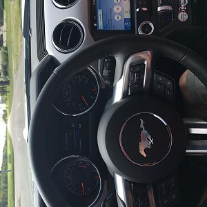 inside - behind the wheel