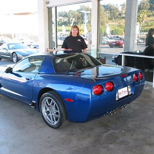 Janes then new 2003 Z06 - Electron Blue. 
Many Autocross Championship Jackets in both Cal Club and San Diego Regions, SCCA.  Mountain Runs and car sh