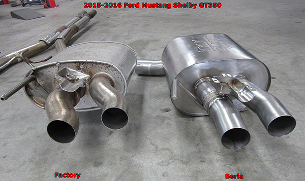 GT350 - Factory vs Borla 2...jpg