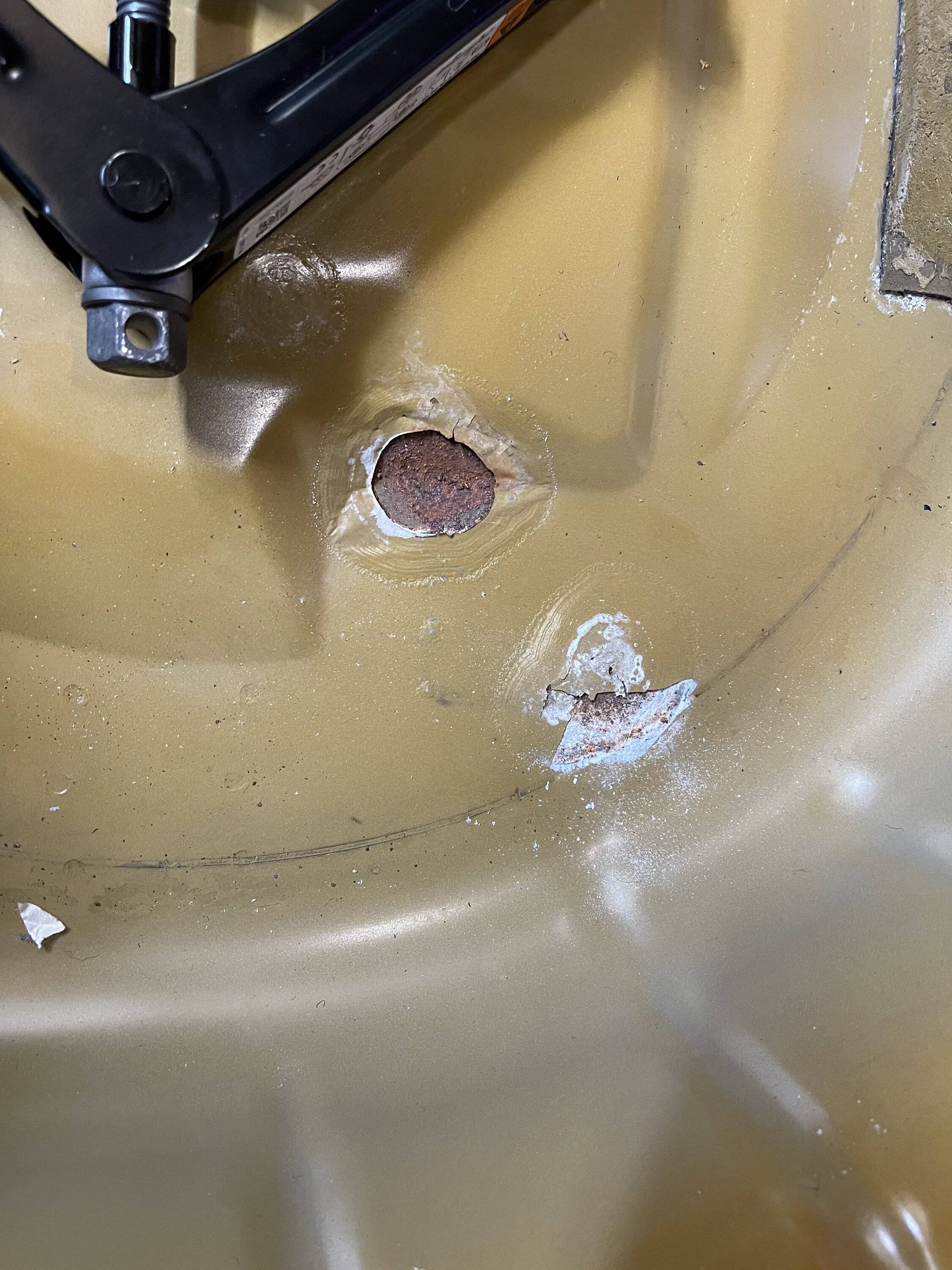 Rust in spare tire storage!! can this be stopped and repaired?! | 2015 ...