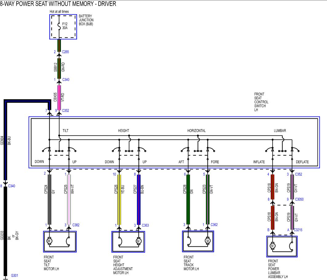Non-Memory Drivers Side Wiring Diagram.JPG