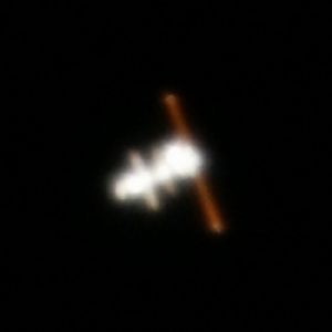 International Space Station. It took 2 nights and 157 photos to catch the fuzzy of the ISS 260 miles overhead. 3" refactor, SBIG XM2000 CCD camera, 1/