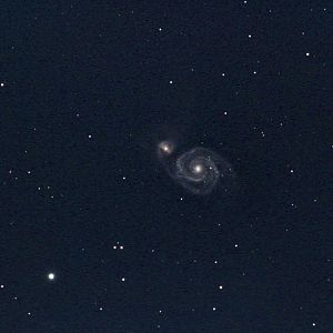 M51 the Whirlpool Galaxy, 6 hours of exposure to capture this galaxy 35 million light-years away.