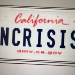 ncrisis - bought this plate in anticipation of the new GT350... Wife liked the reference to my mid life crisis.