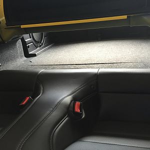 No seat back with cushion in place
