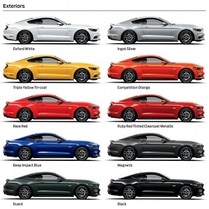 2015 Ford Mustang Colors NJ