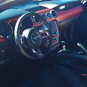 Custom red carbon fiber interior