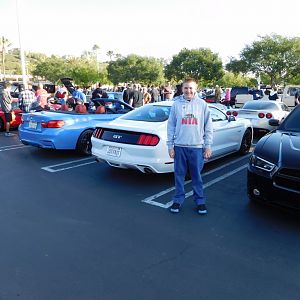 Grandson likes Mustangs and car shows.