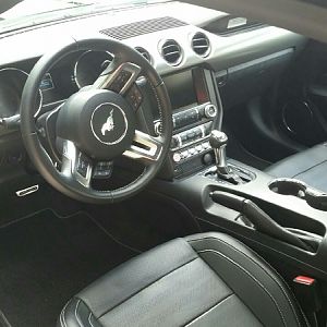 Black 2015 Mustang GT Premium Interior