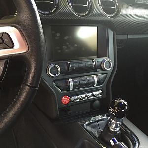 GT350 Start button, Shifter.