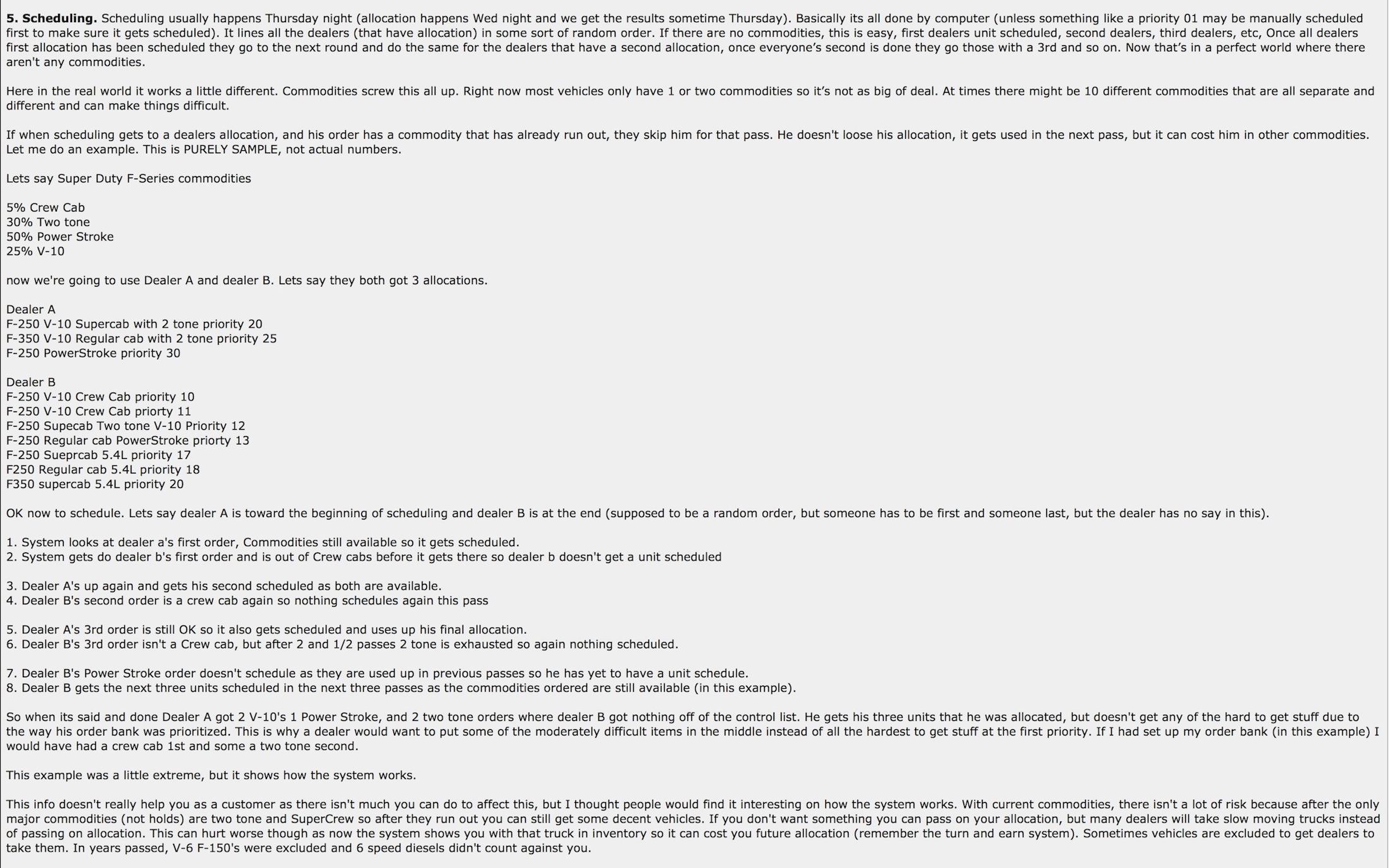 Ford order priority codes #5