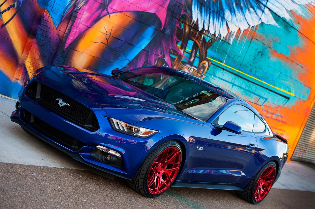 Ford Mustang 5 0 Red Wheels