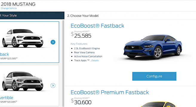 2018 Mustang Build Price Live Shows 25 585 For Ecoboost 35 095 2018 Mustang Build Price Live Shows 25 585 For Ecoboost 35 095 Gt